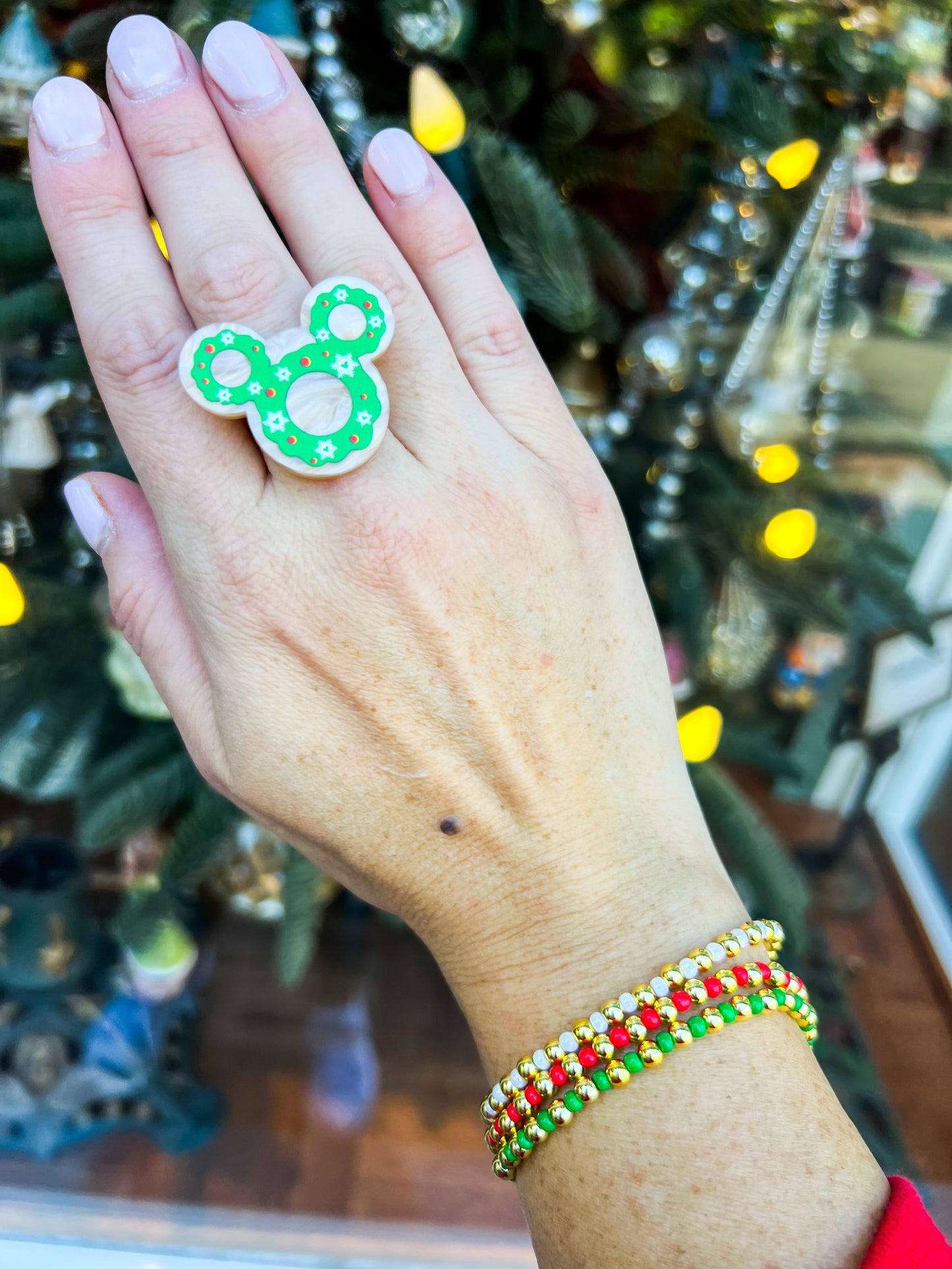 Mickey Green Wreath Ring
