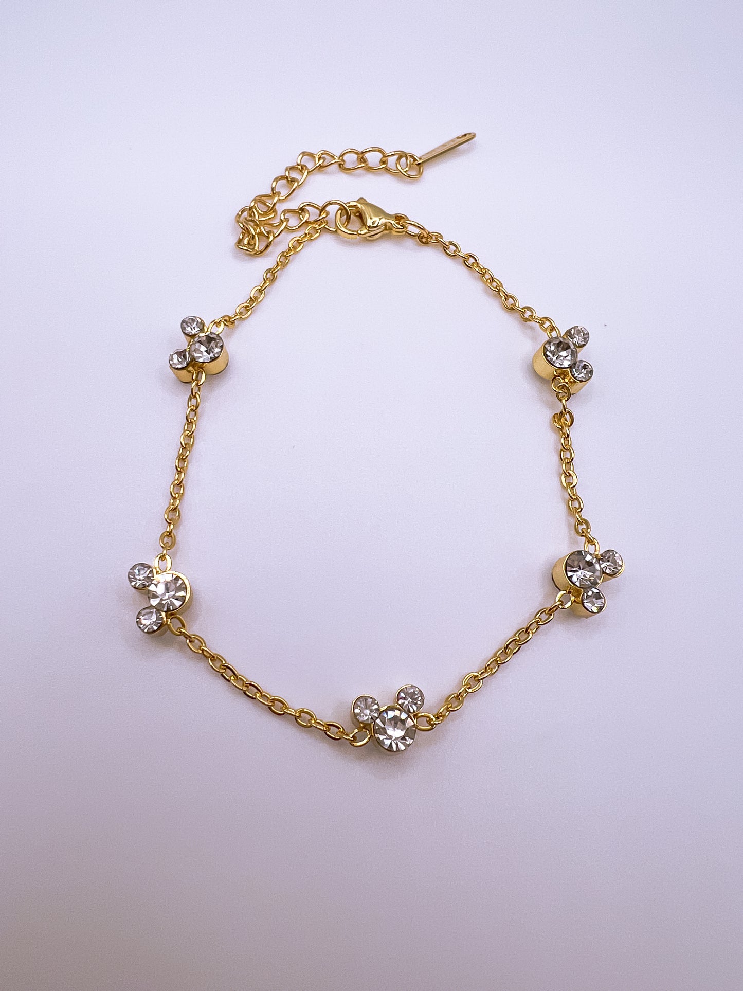 PRE ORDER Dainty Mouse Gem Bracelet