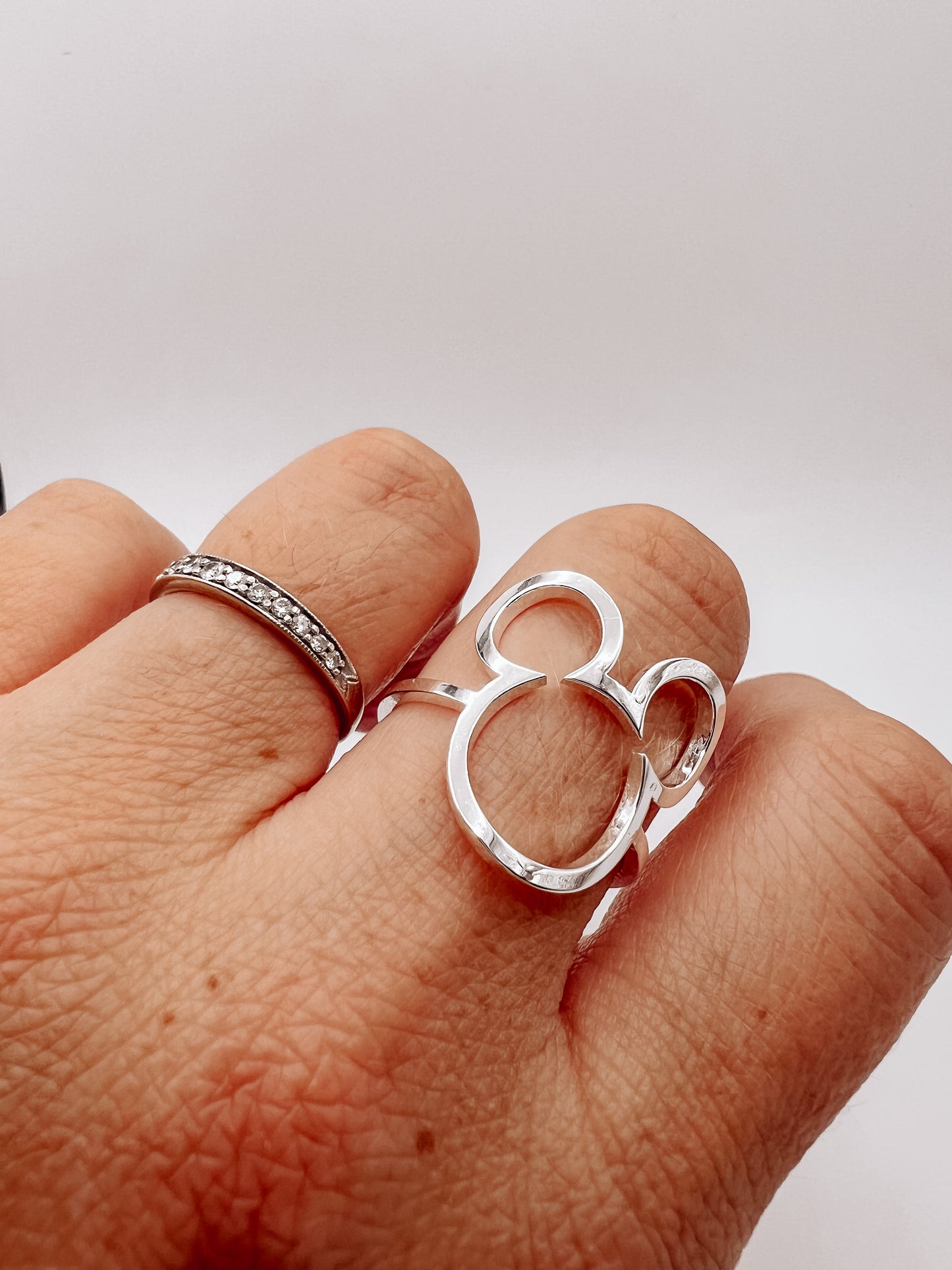 Silver Mouse Cutout Ring
