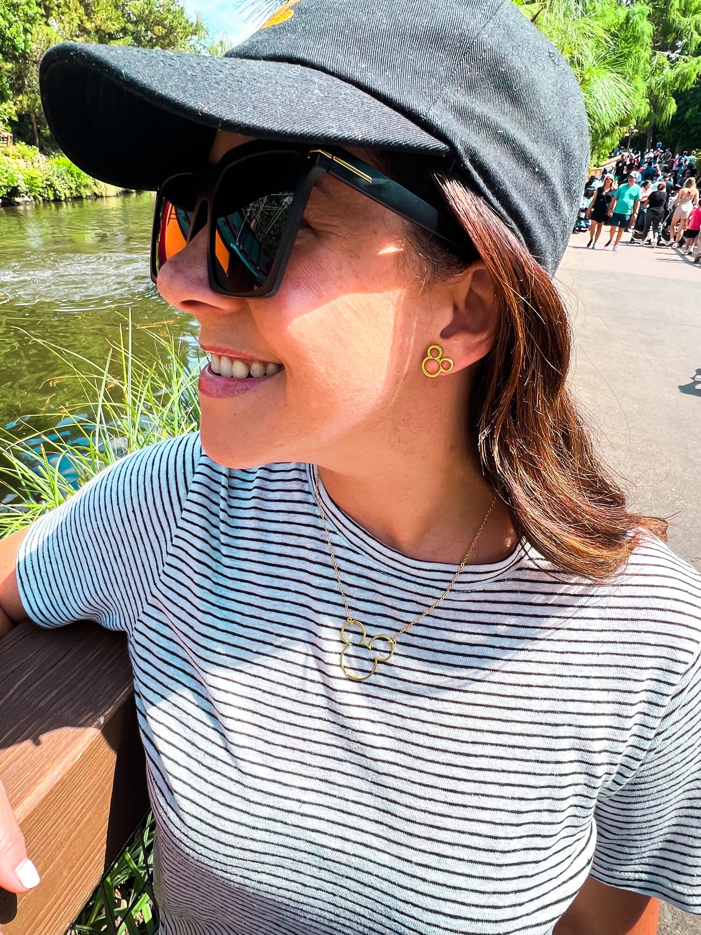 Gold Mouse Cutout Earrings