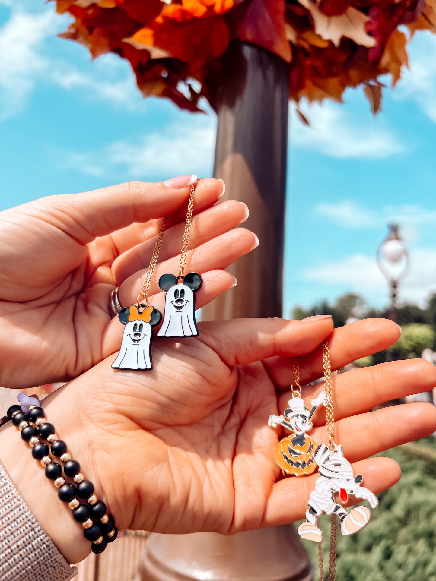 Pumpkin Mickey Necklace