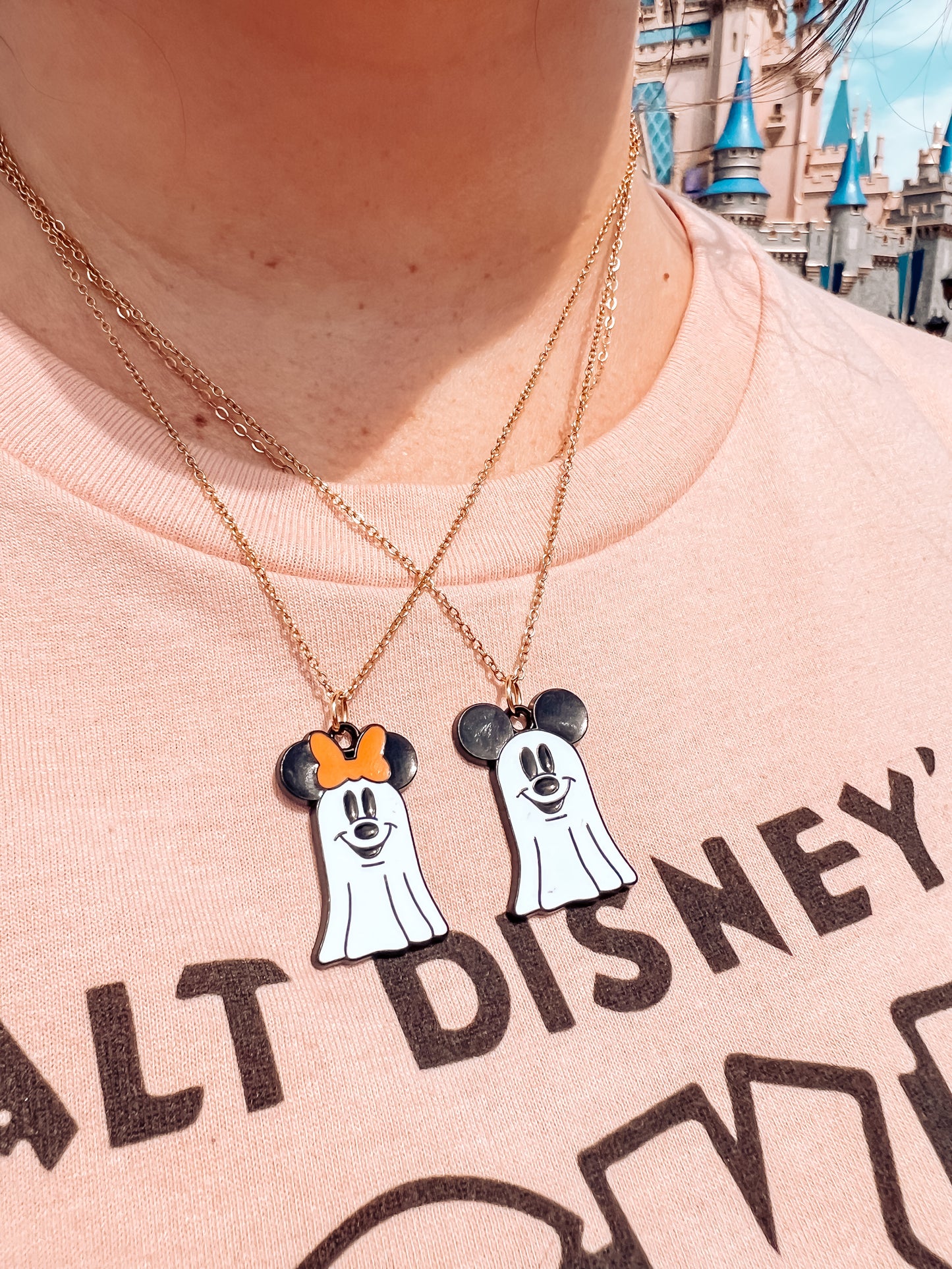 Ghost Girl Mouse Necklace