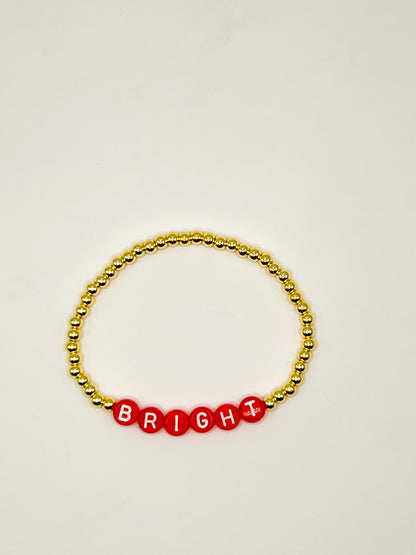 Merry and Bright WORDED Bracelet