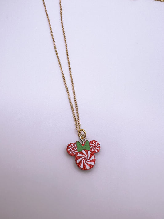 Peppermint Minnie Necklace