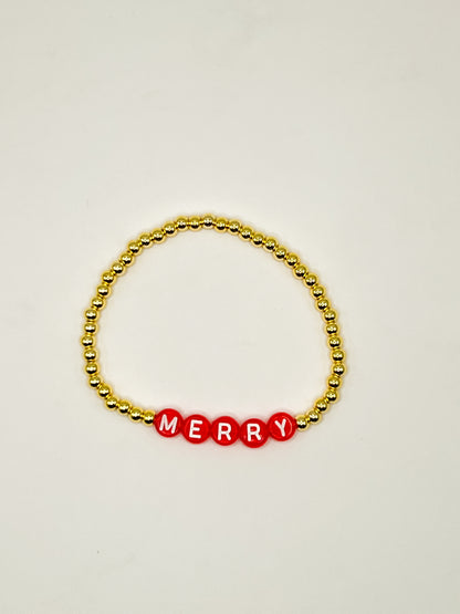 Merry and Bright WORDED Bracelet