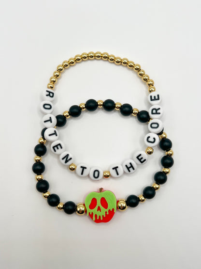 Poison Apple Bracelet (Black Beads)
