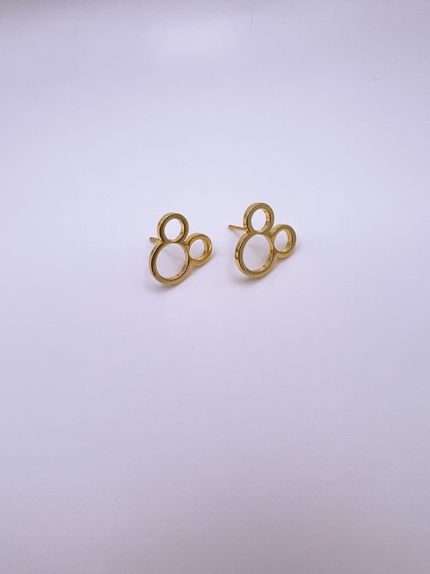 Gold Mouse Cutout Earrings