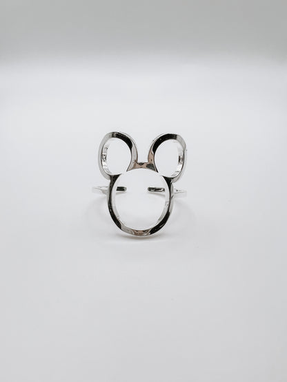 Silver Mouse Cutout Ring
