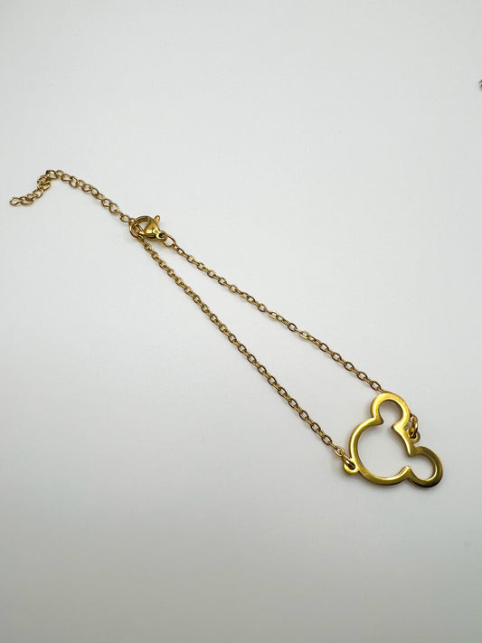 Gold Mouse Chain Bracelet