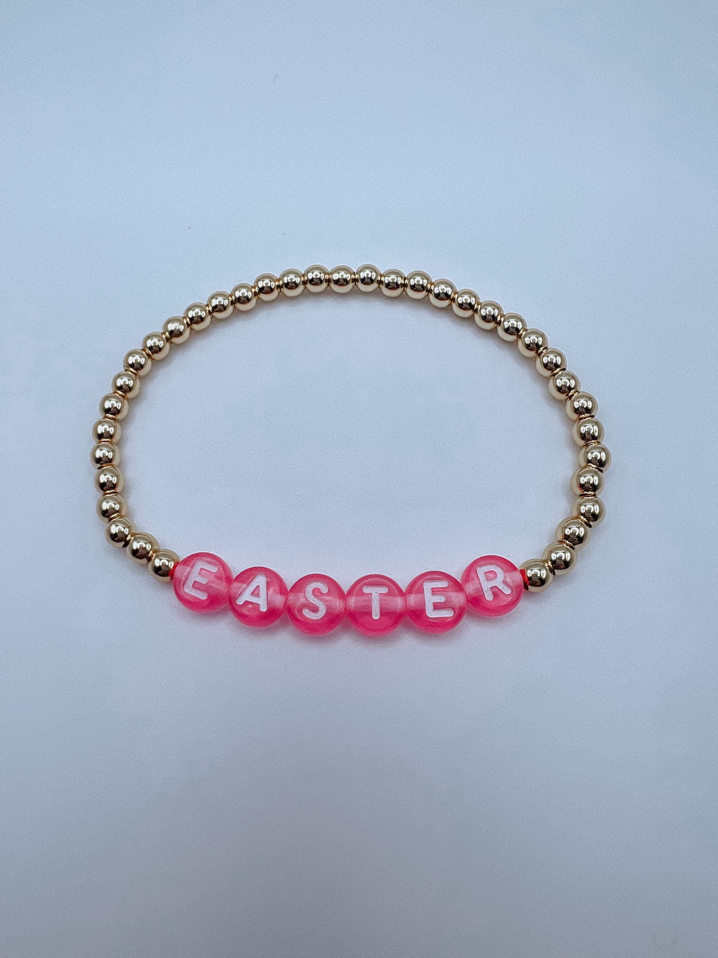 Bright Pink Word Bracelet